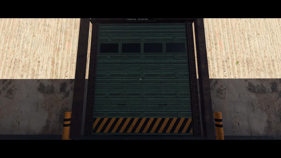 Warehouse interior with massive haystack before excavation