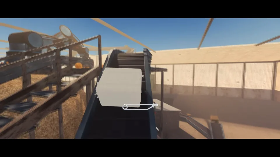 Advanced automated warehouse factory running at peak throughput